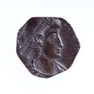One of the Rossall Hoard coins, Emperor Constantius II, from c.355-360 AD