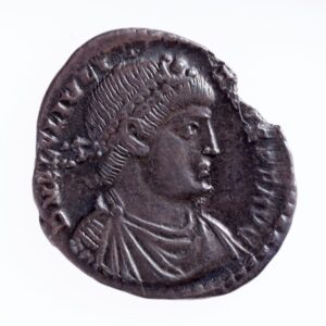 One of the Rossall Hoard coins, Emperor Julian II, from c.355-360 AD