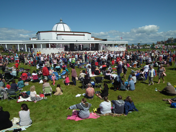 Crowds gather for the 2012 Diamond Jubilee Celebrations. Photo: Robert Stead