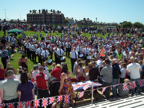 Fleetwood Old Boys Band perform. Photo: Robert Stead