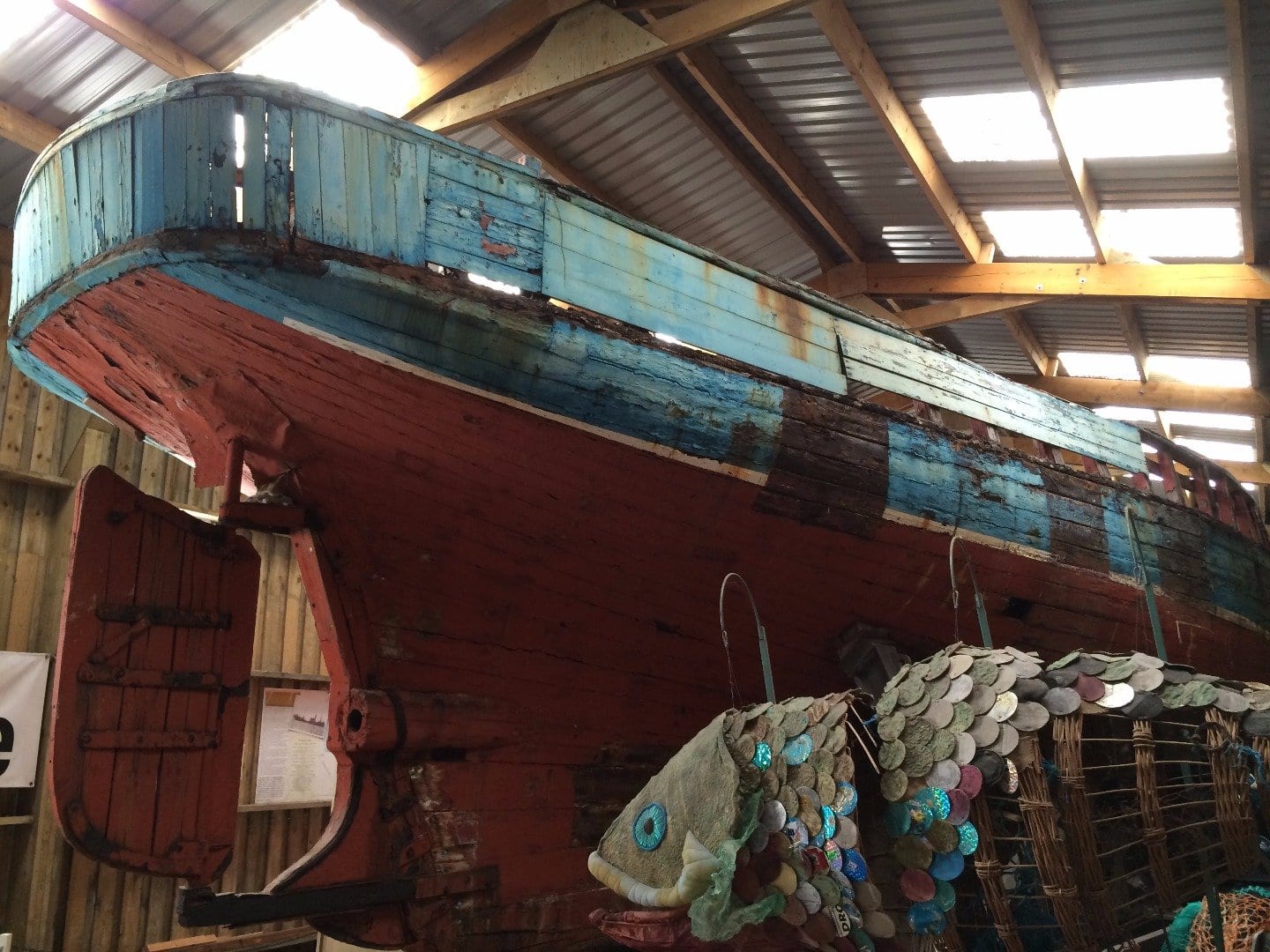 Harriet Fishing Smack in Fleetwood Museum boat hall