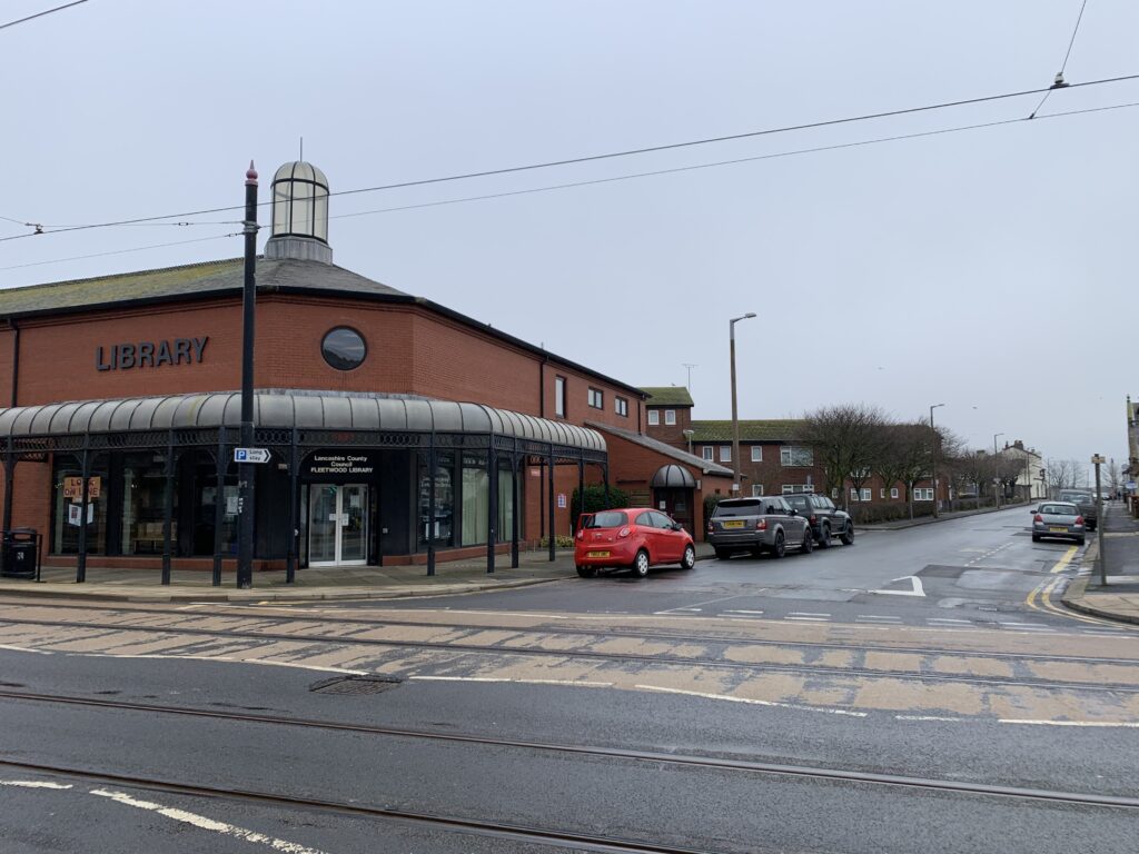 Fleetwood Library at the corner of North Albert and Victoria Streets