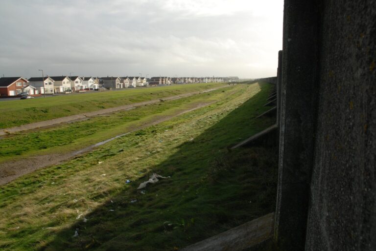 The old overflow channel at the seafront at Rossall