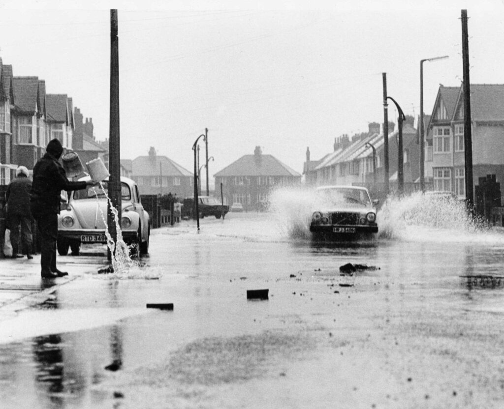 Flooding in Fleetwood in 1977