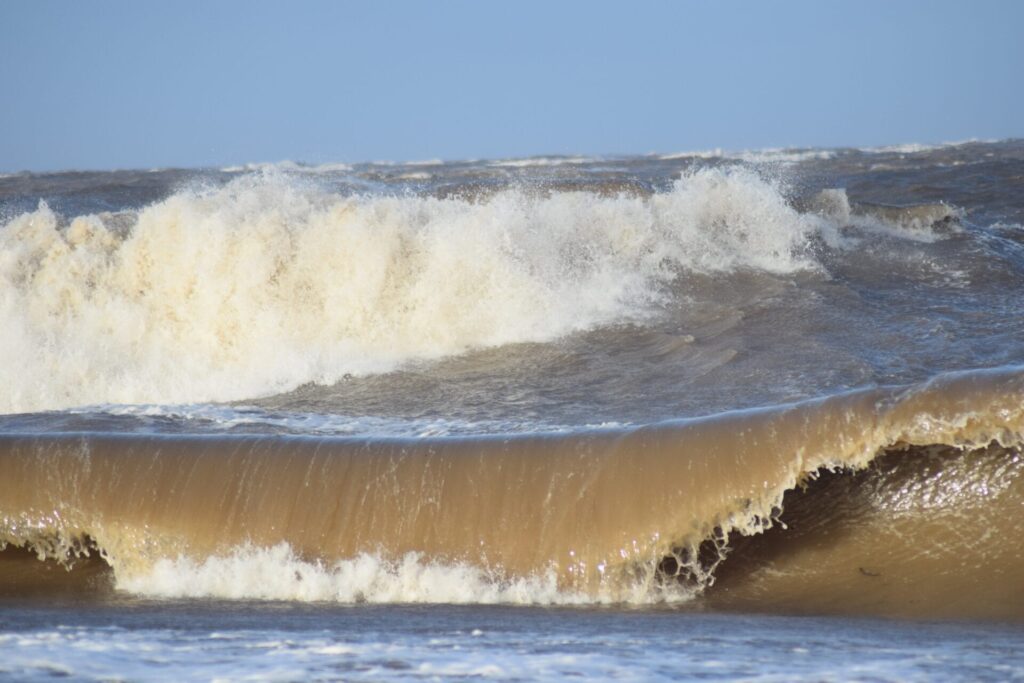 Big waves in February by Peter Cossey