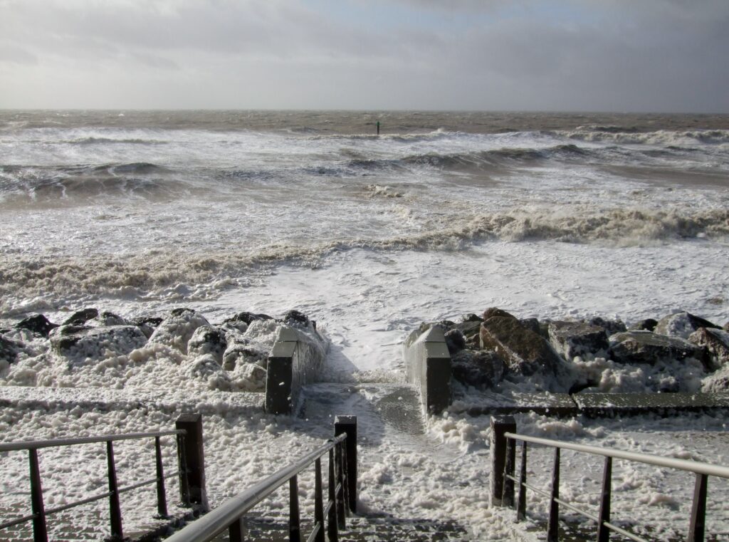 Your photos of Fleetwood: Big waves at Rossall sea wall by Bill Walker