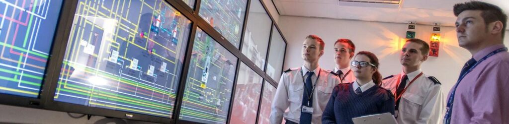 Engine room simulator at Fleetwood Nautical College