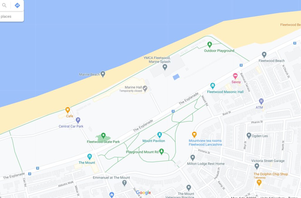 Google map of Marine Beach area