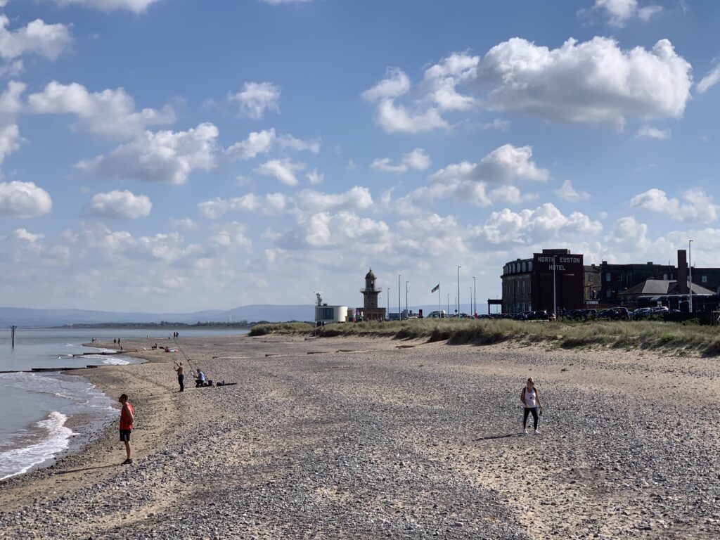 Playground/Pier end of Marine Beach, looking towards Ferry Beach and the Lower Lighthouse