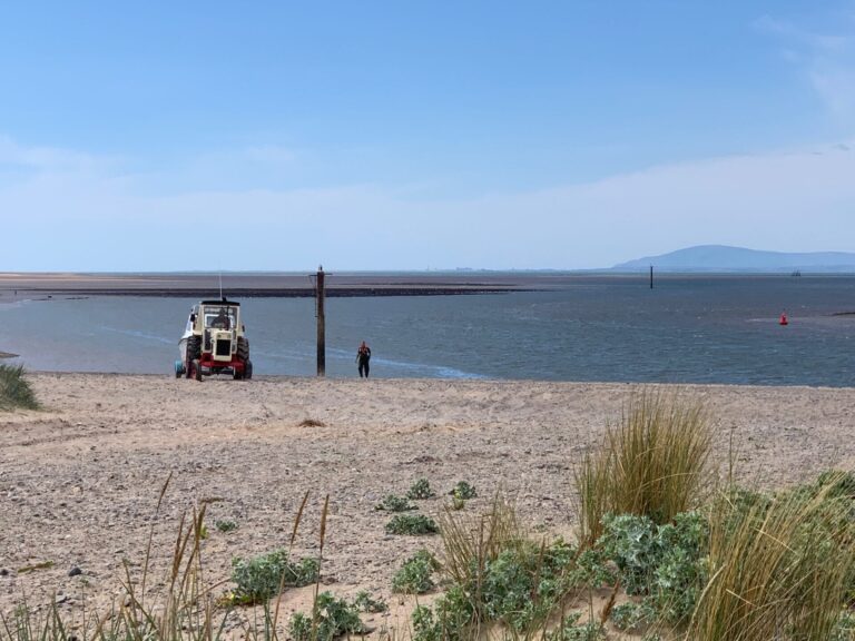 The river with some of the channel showing