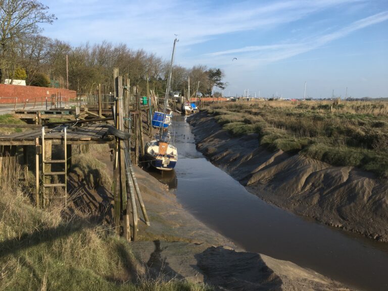 Skippool Creek, the River Wyre is in the back of the photo