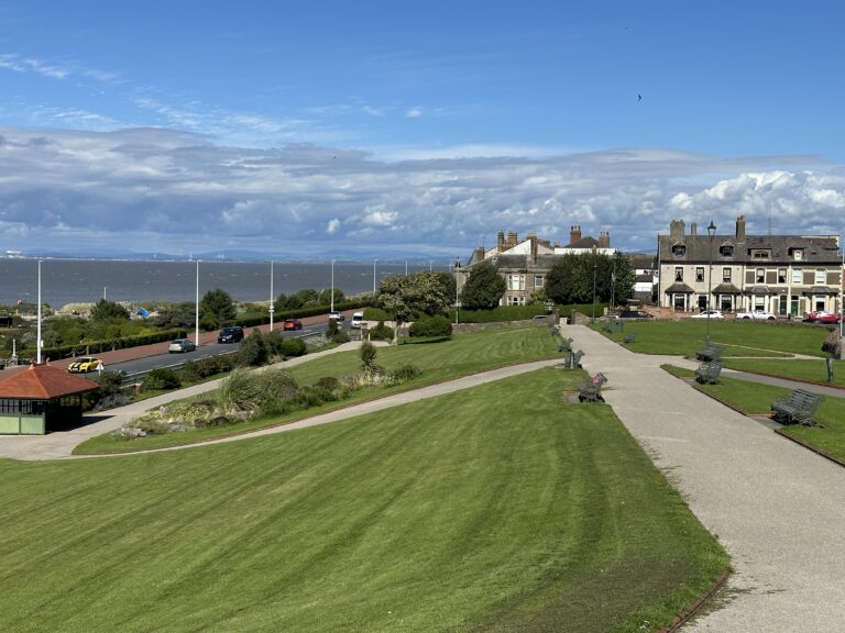 View right, looking towards the Lakes, Heysham and Morecambe Bay