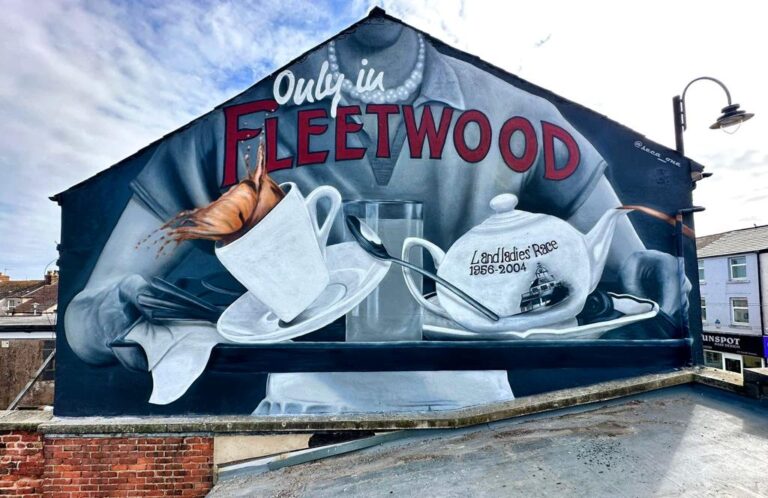 Street Art - Only in Fleetwood. Mural by Seca One