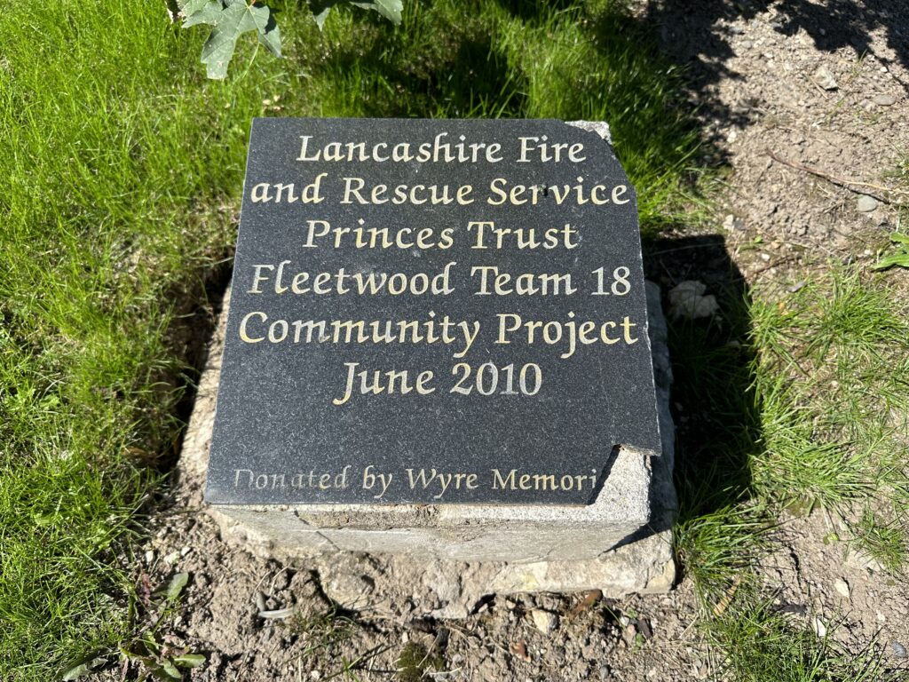 Tribute stone at The Mount Gardens
