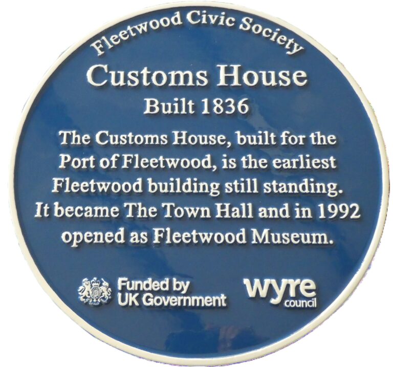 Blue Plaque for the Customs House, Fleetwood