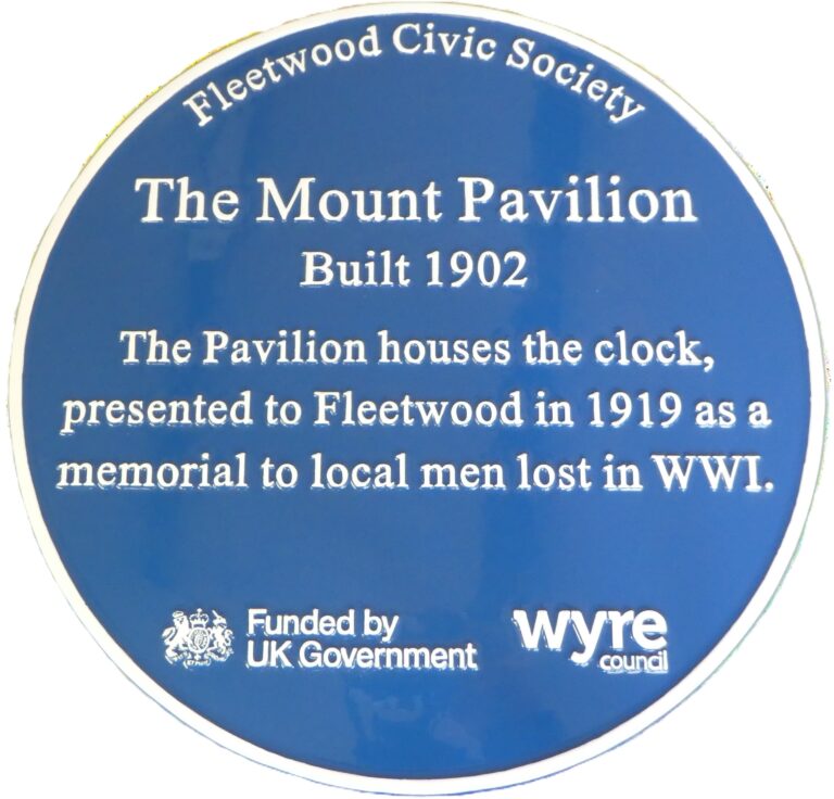 Blue Plaque for The Mount & Pavilion, Fleetwood