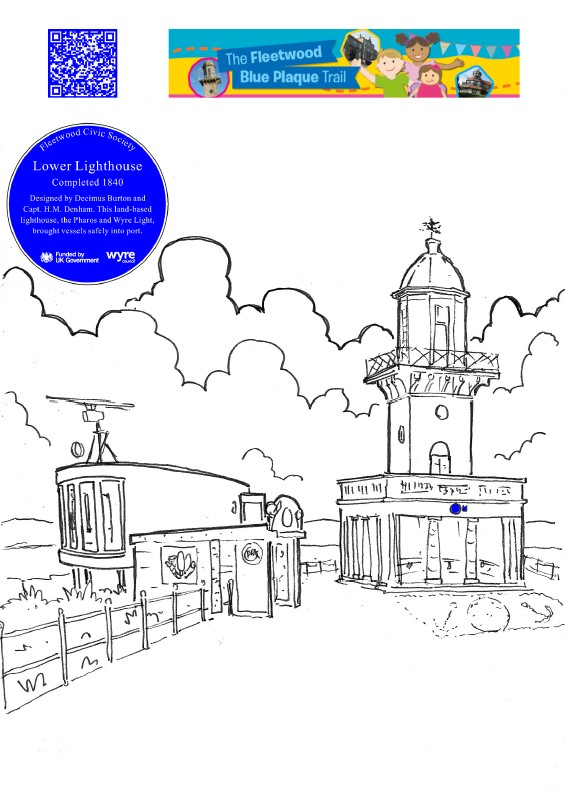 Colouring in Fleetwood Lower Lighthouse